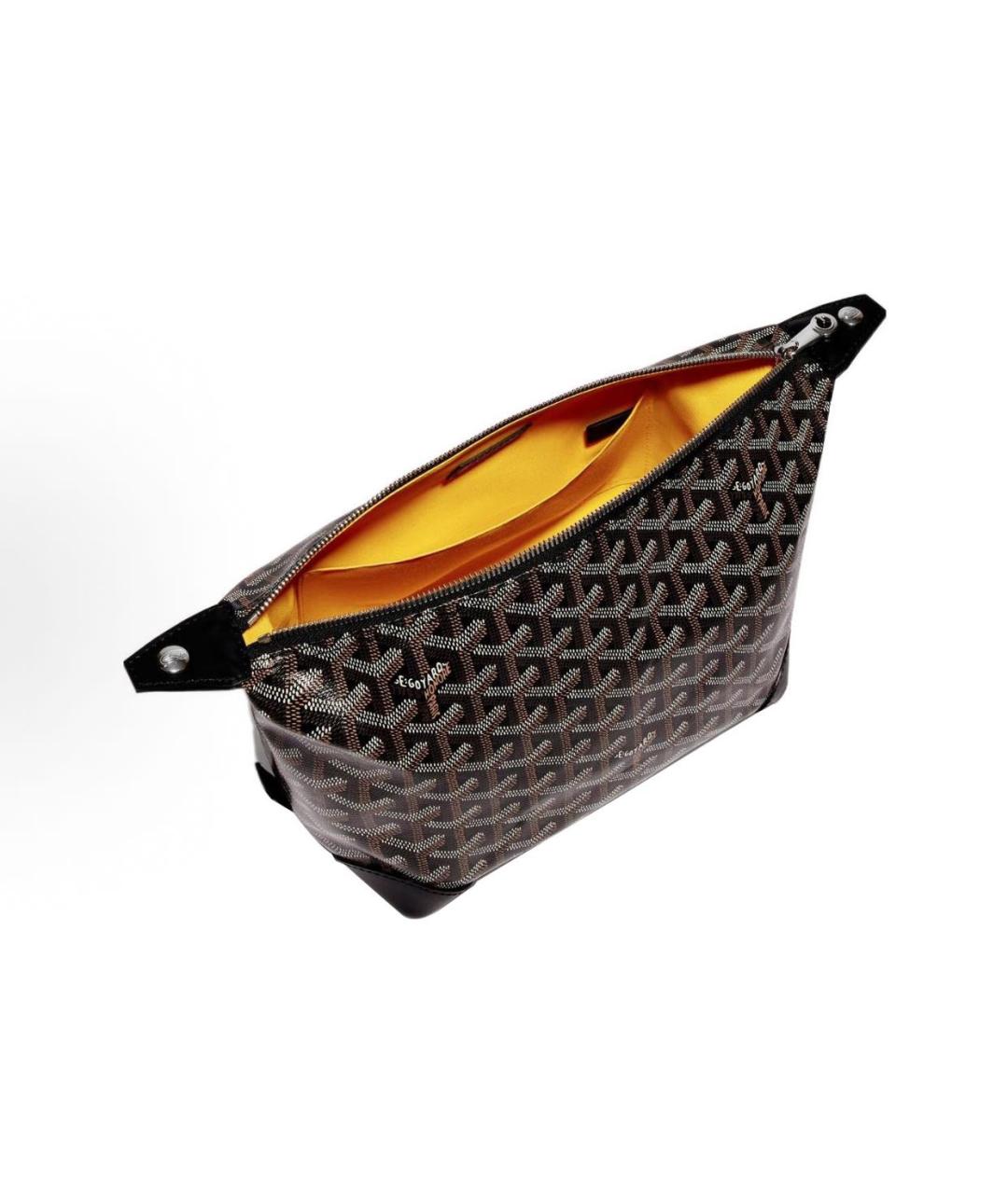 GOYARD Черная кожаная сумка с короткими ручками, фото 3