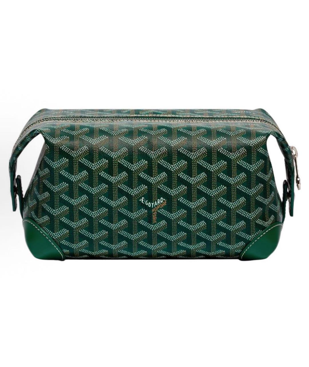 GOYARD Зеленая кожаная косметичка, фото 5