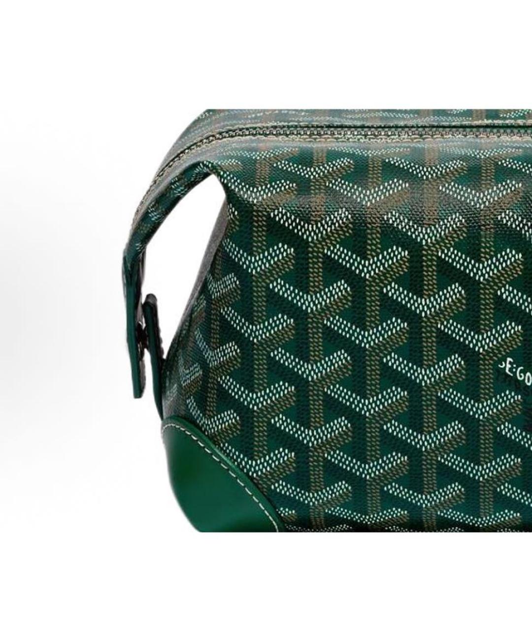 GOYARD Зеленая кожаная косметичка, фото 4