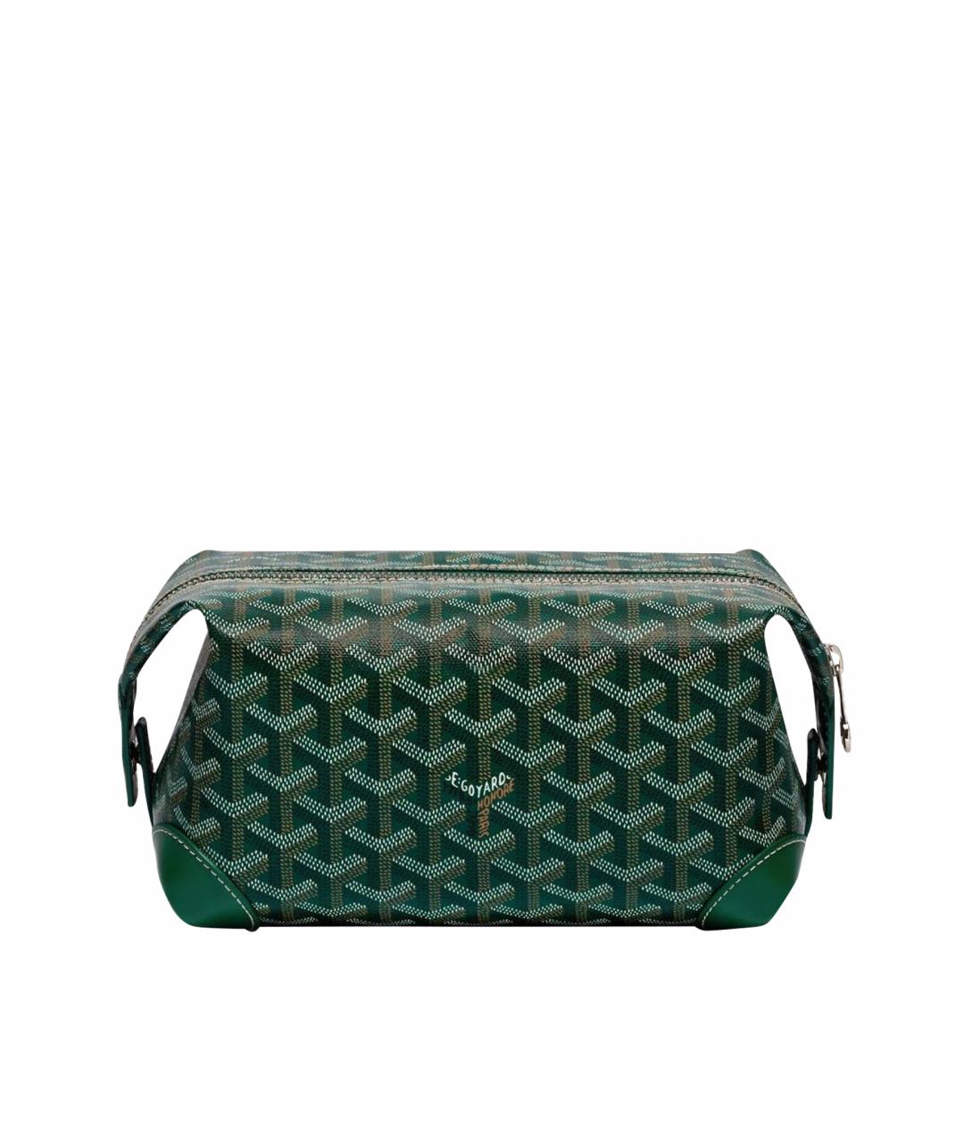 GOYARD Зеленая кожаная косметичка, фото 1