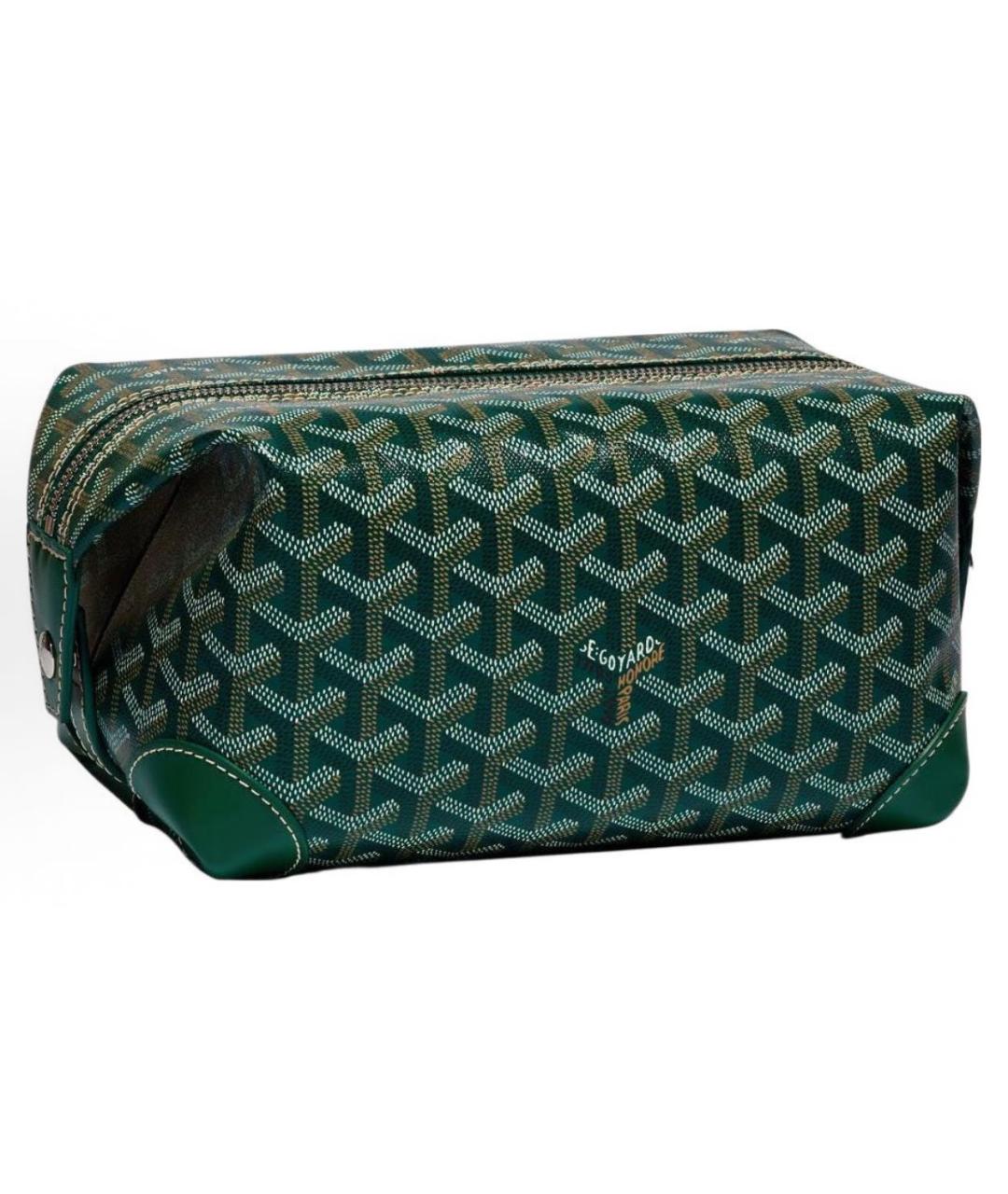 GOYARD Зеленая кожаная косметичка, фото 2