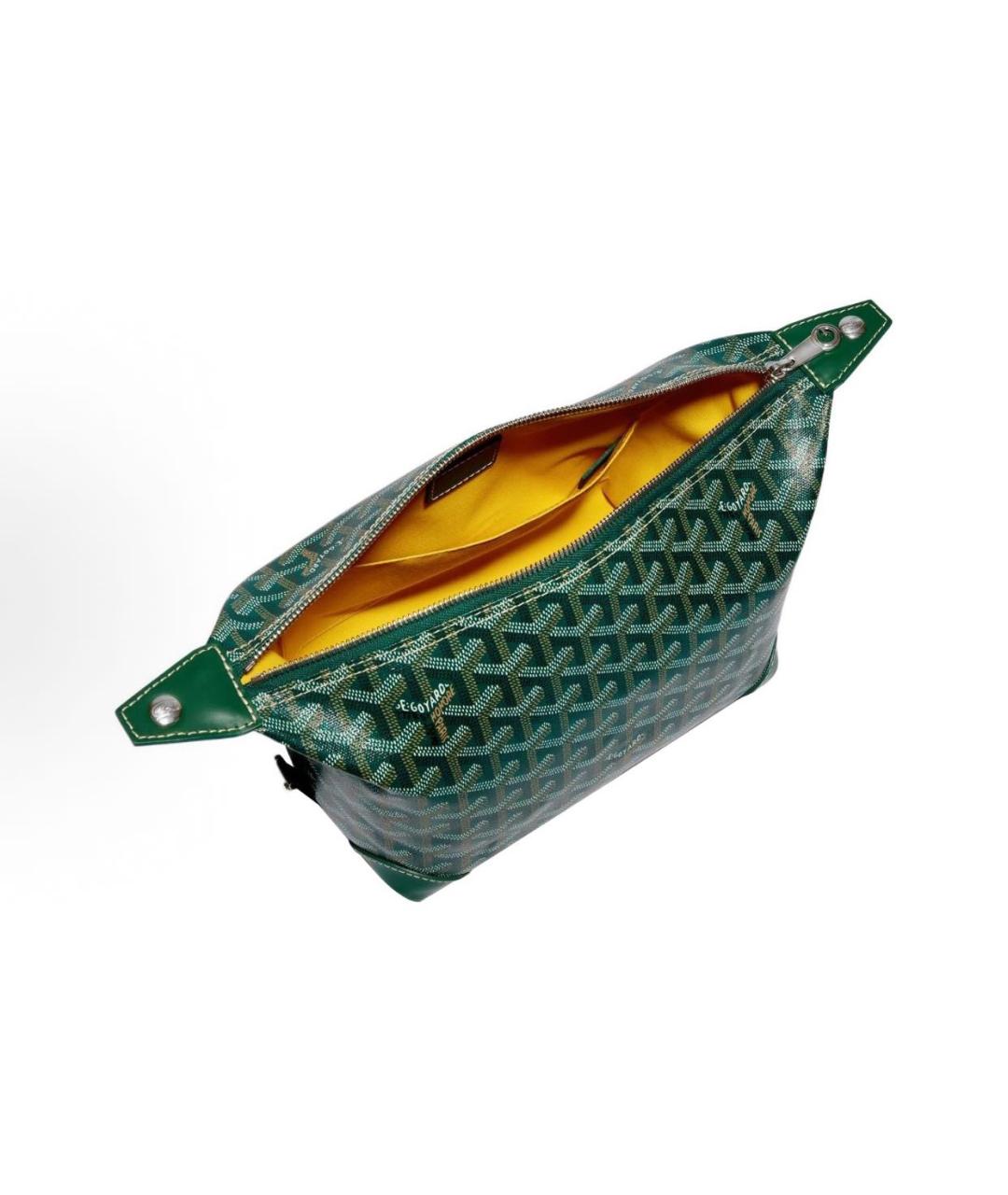GOYARD Зеленая кожаная косметичка, фото 3