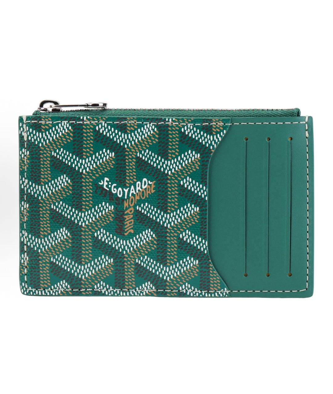 GOYARD Зеленый кожаный кошелек, фото 1