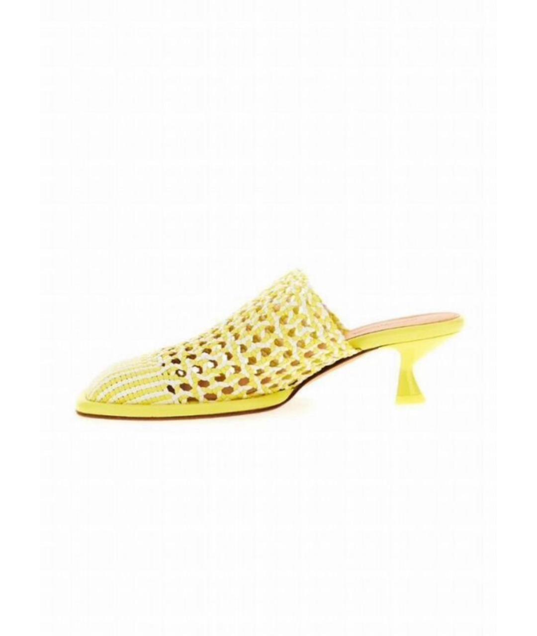 SPORTMAX Желтые мюли, фото 3