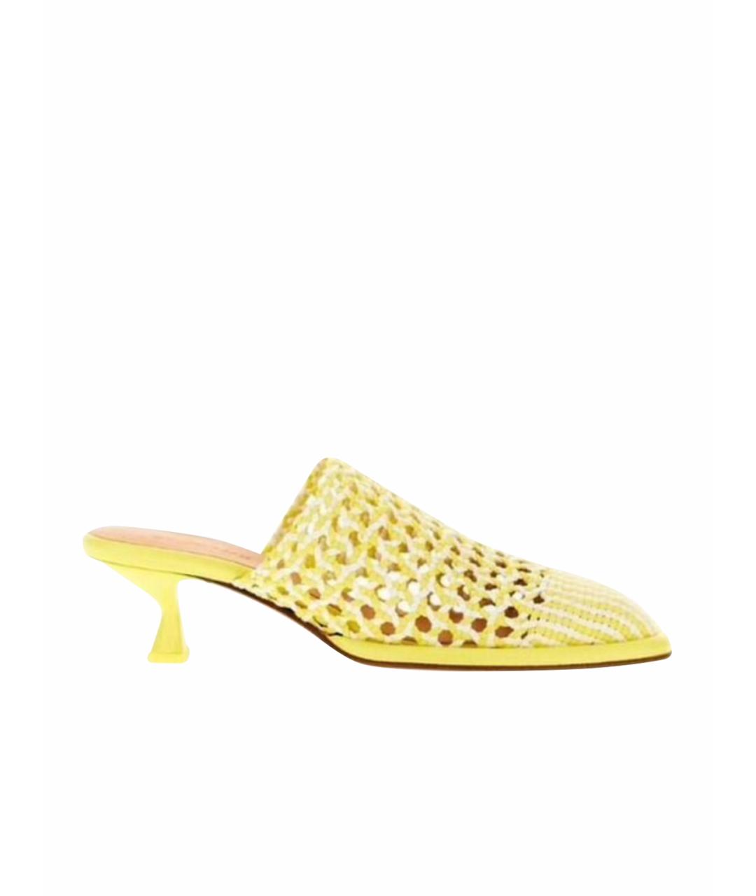 SPORTMAX Желтые мюли, фото 1