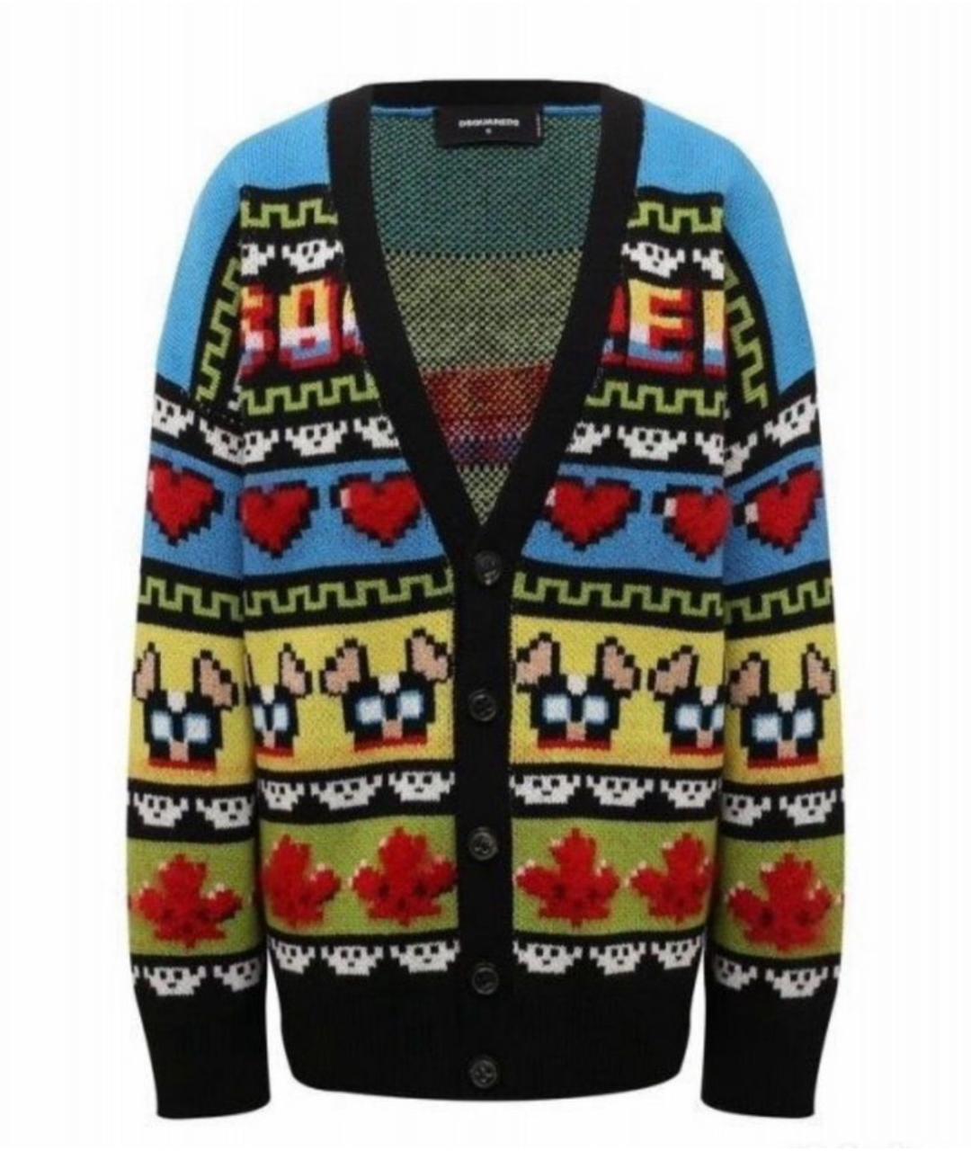 DSQUARED2 Мульти шерстяной кардиган, фото 1