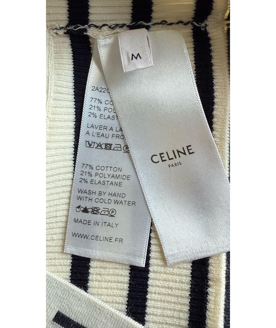 CELINE Бежевая хлопковая майка, фото 3