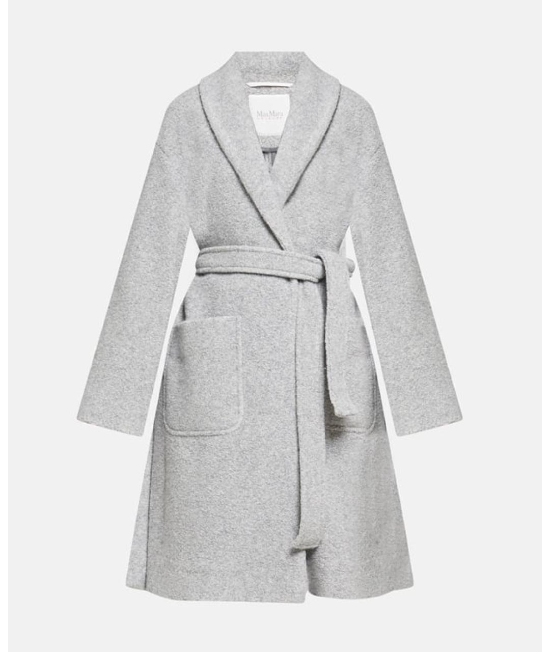 MAX MARA Серое шерстяное пальто, фото 6