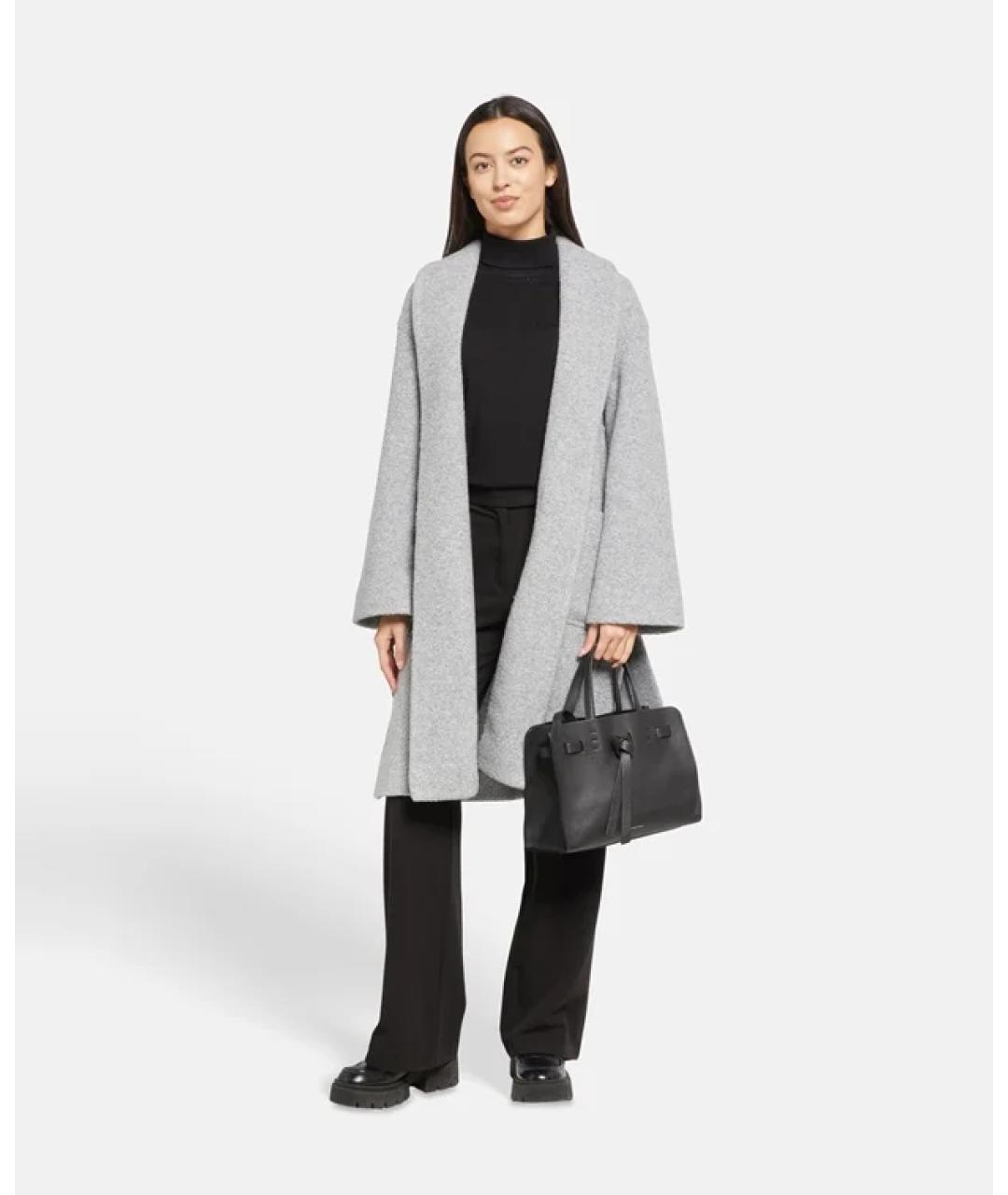 MAX MARA Серое шерстяное пальто, фото 4