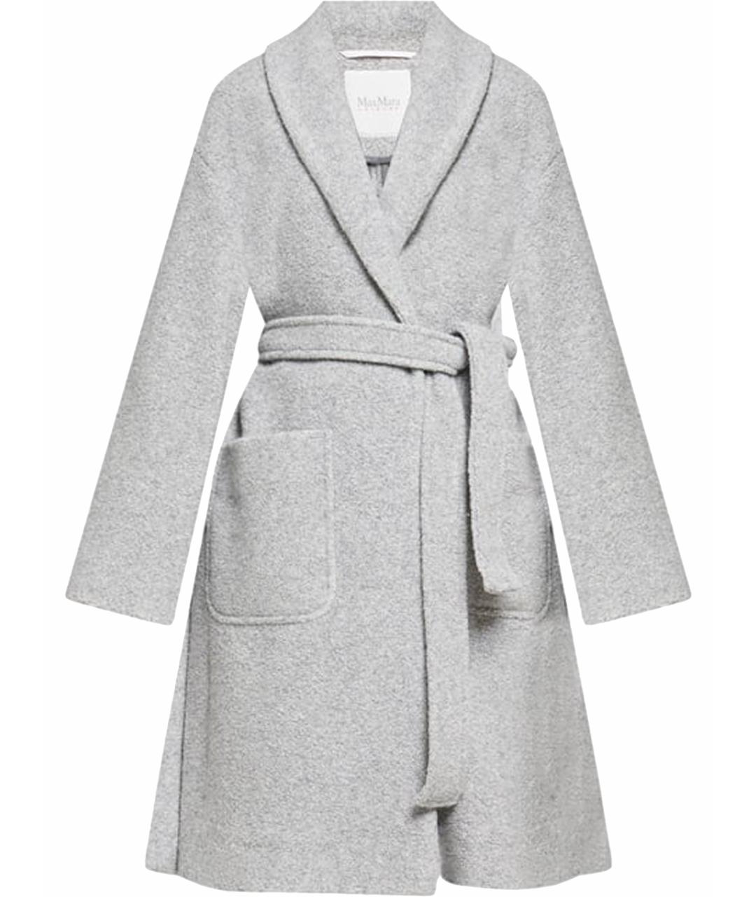 MAX MARA Серое шерстяное пальто, фото 1