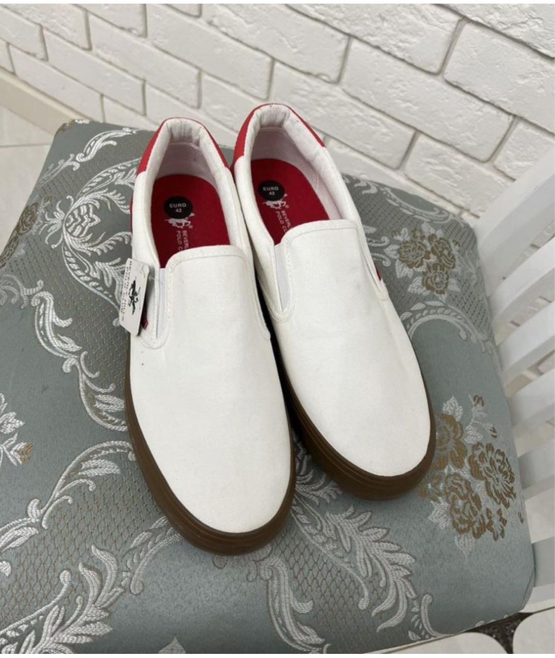 POLO RALPH LAUREN Белые текстильные слипоны, фото 2