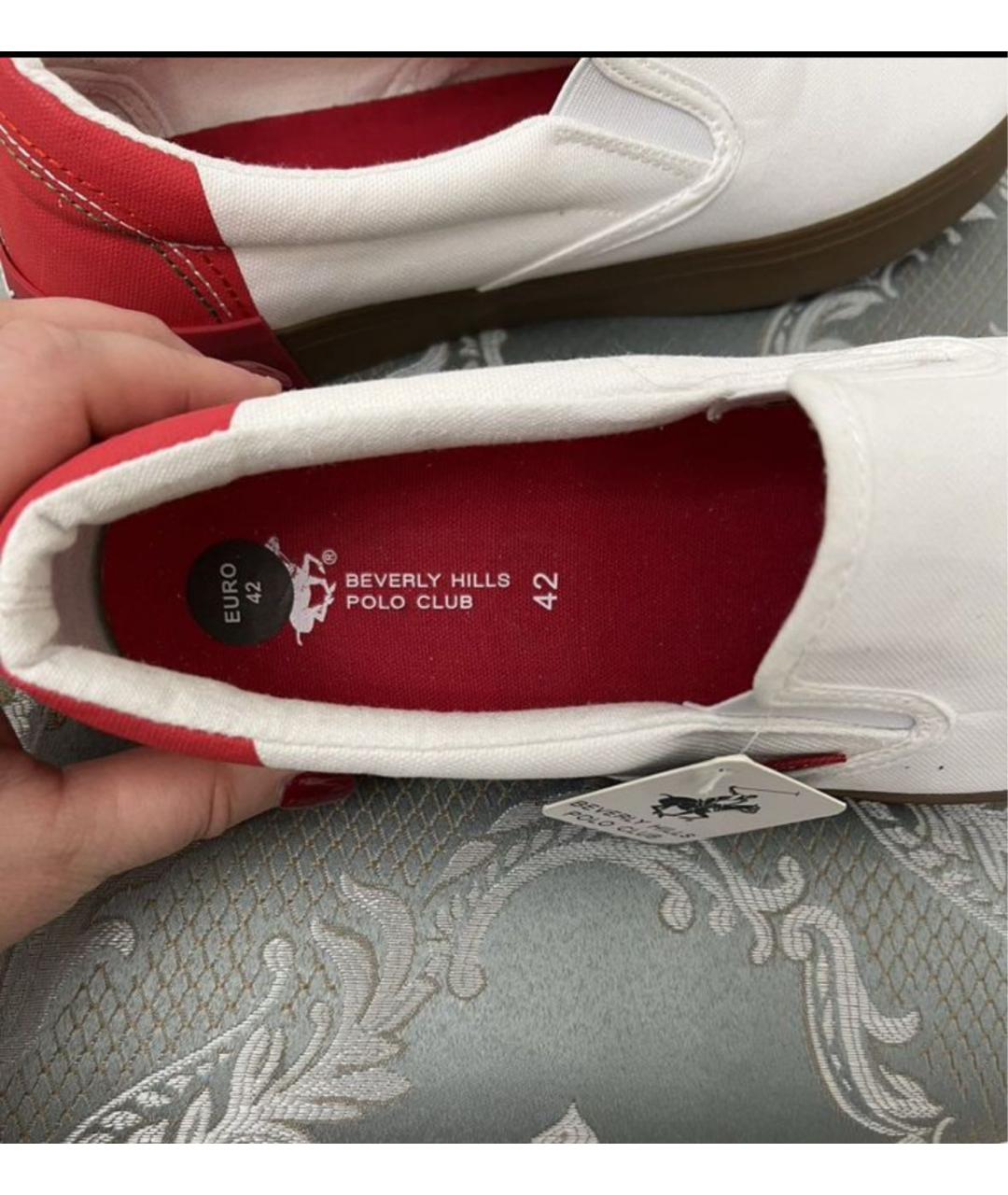 POLO RALPH LAUREN Белые текстильные слипоны, фото 3