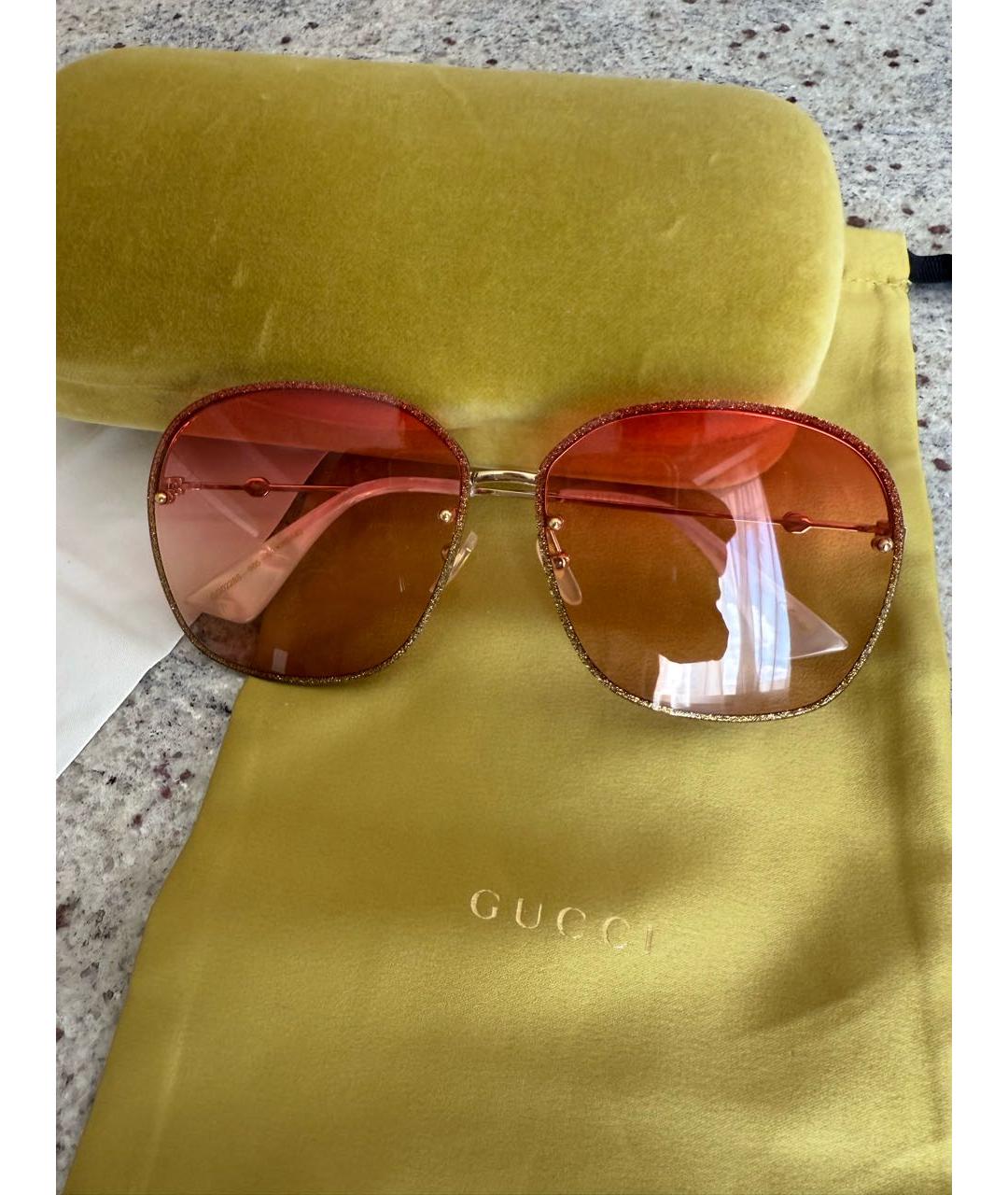 GUCCI Мульти металлические солнцезащитные очки, фото 8