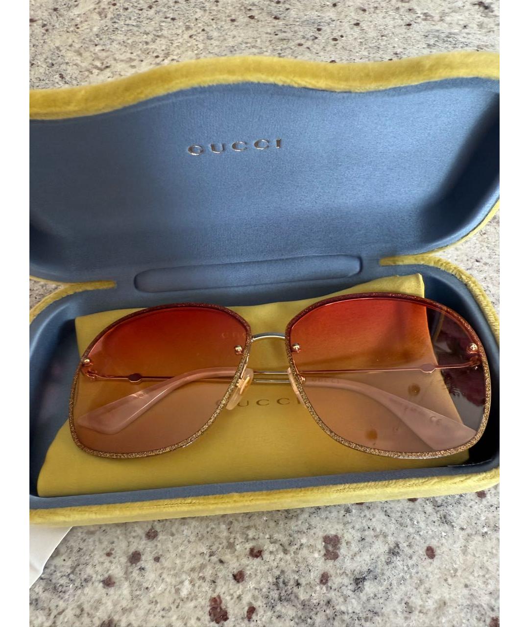 GUCCI Мульти металлические солнцезащитные очки, фото 2