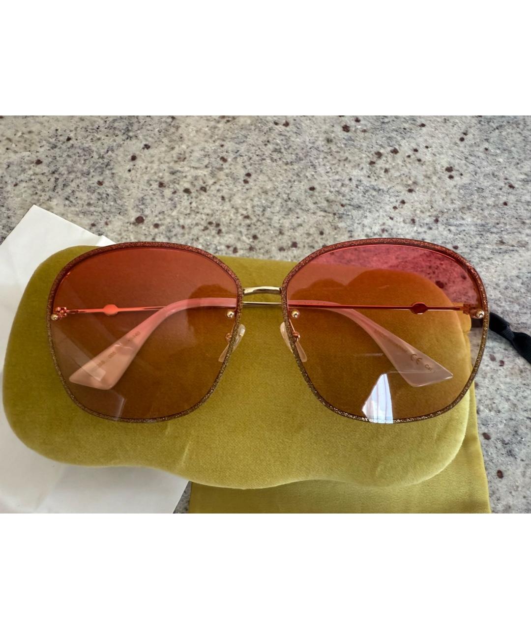 GUCCI Мульти металлические солнцезащитные очки, фото 3