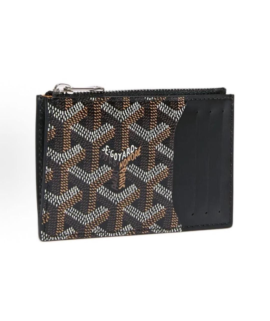 GOYARD Черный кожаный кошелек, фото 4