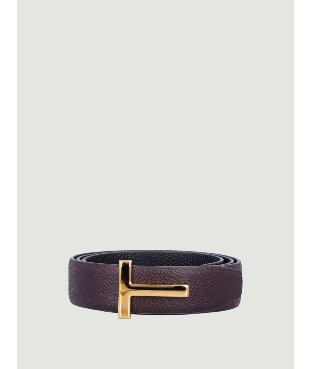 TOM FORD Бордовый кожаный ремень, фото 3
