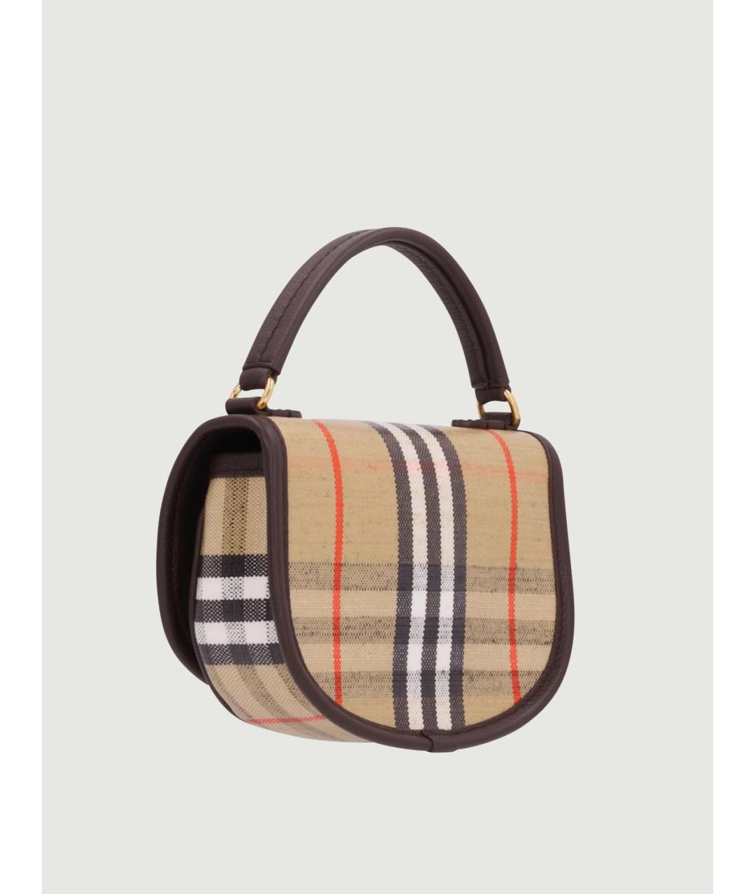 BURBERRY Бежевая хлопковая сумка с короткими ручками, фото 2