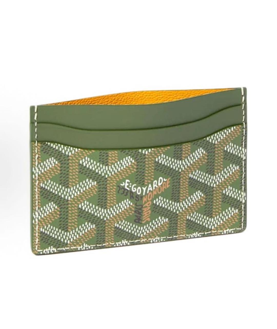 GOYARD Хаки кожаный кардхолдер, фото 3