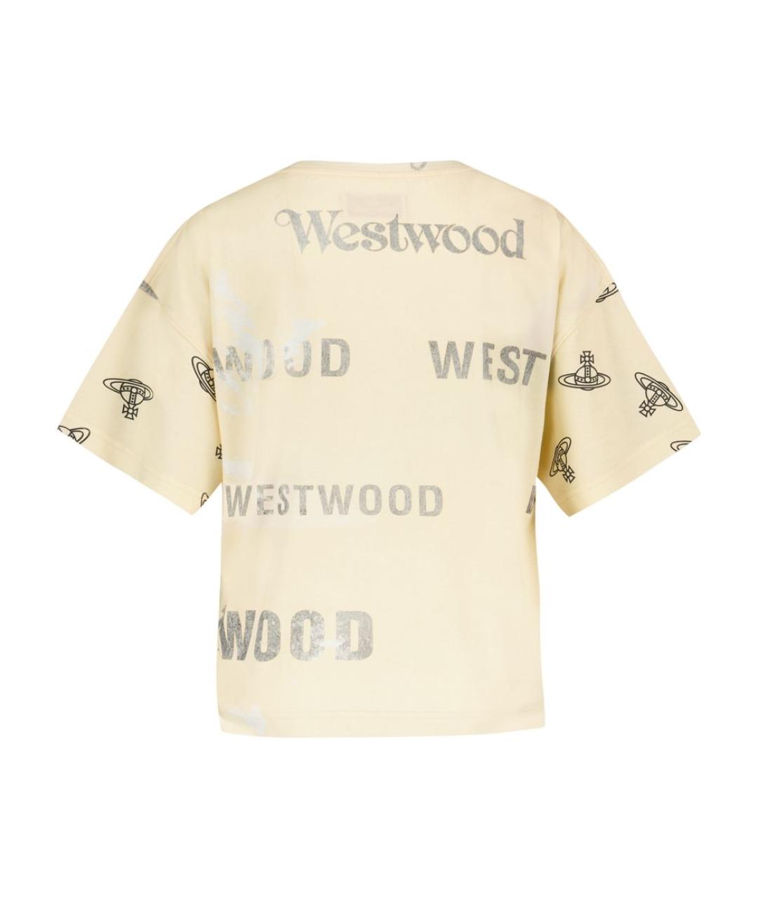 VIVIENNE WESTWOOD Бежевая хлопковая футболка, фото 2