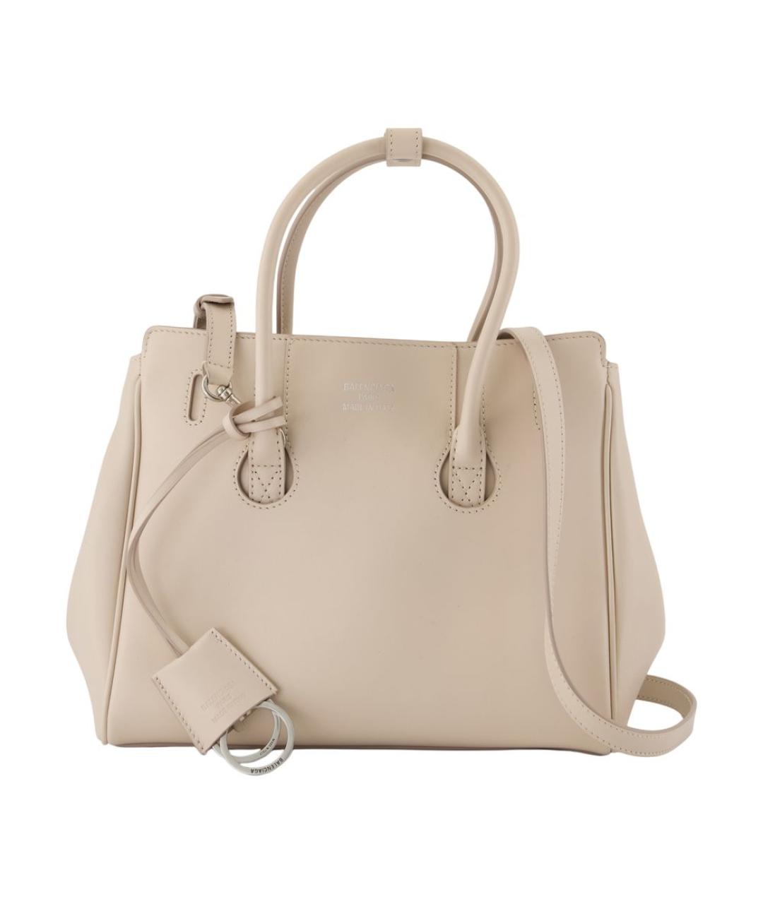 BALENCIAGA Бежевая кожаная сумка тоут, фото 1