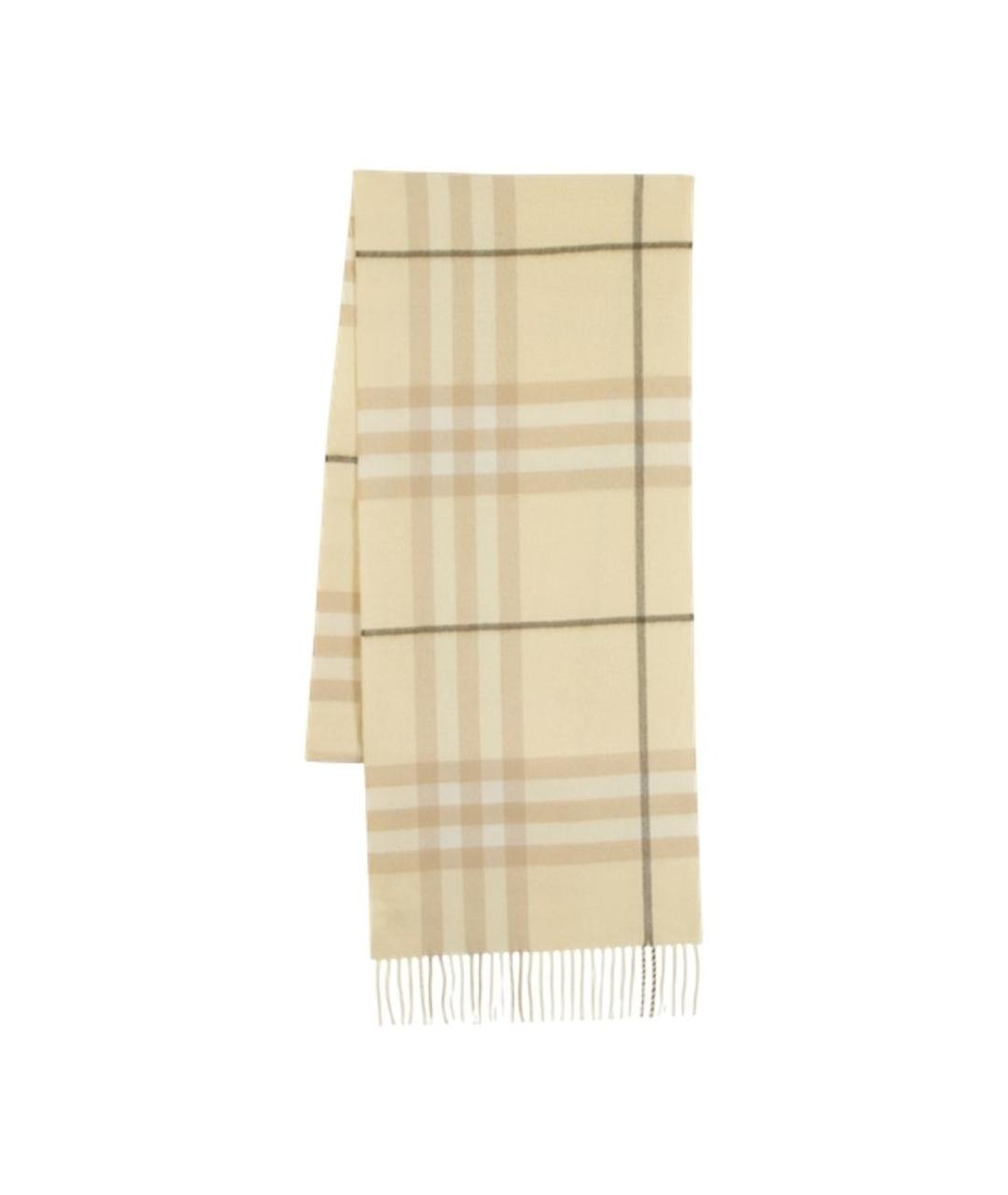 BURBERRY Желтый кашемировый шарф, фото 2