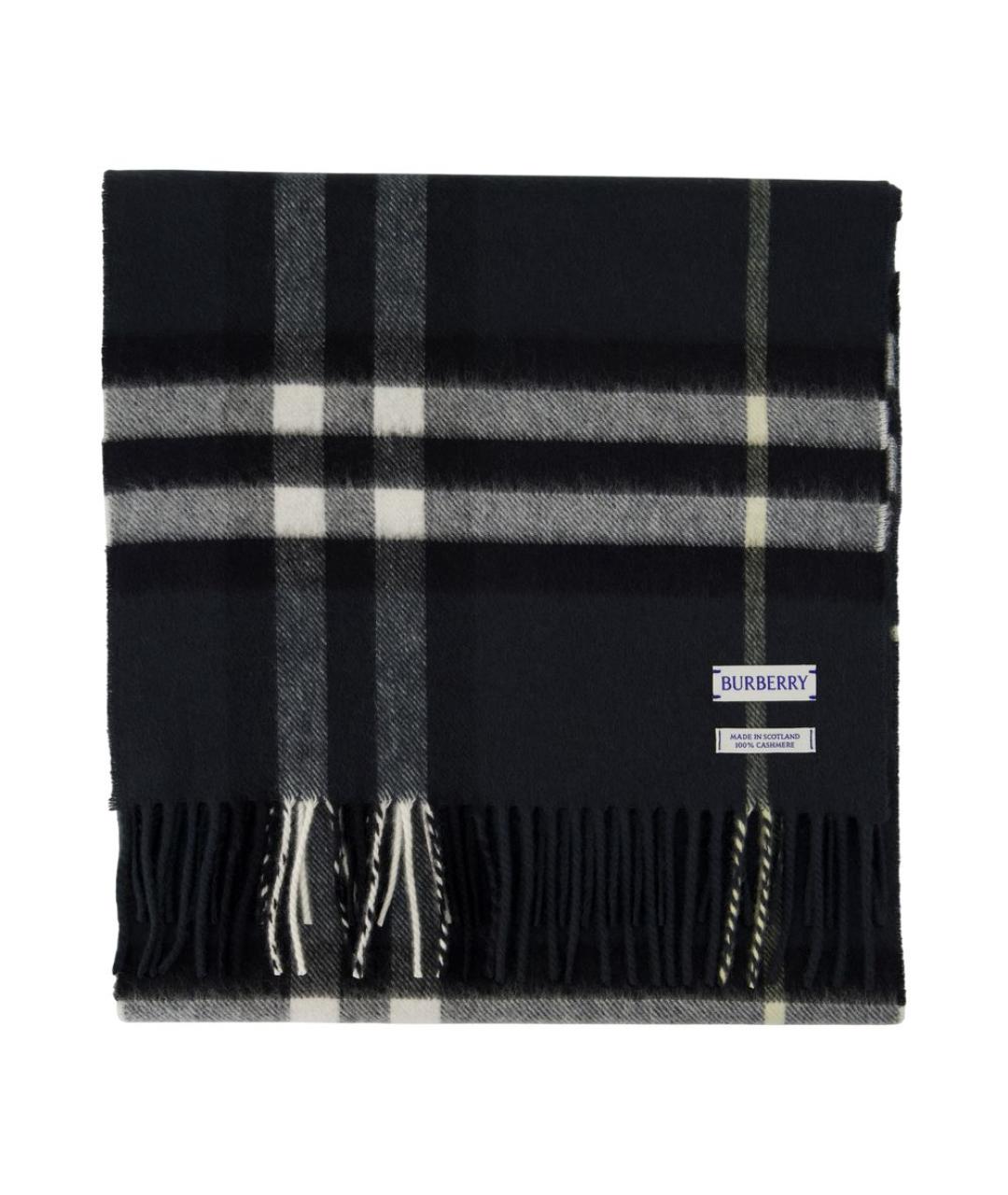 BURBERRY Антрацитовый кашемировый шарф, фото 1