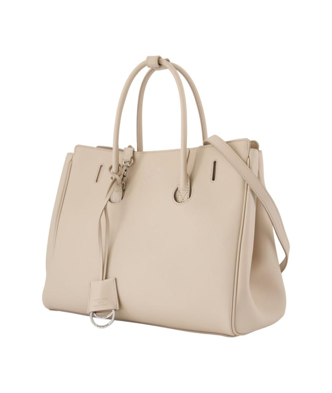 BALENCIAGA Бежевая кожаная сумка тоут, фото 2