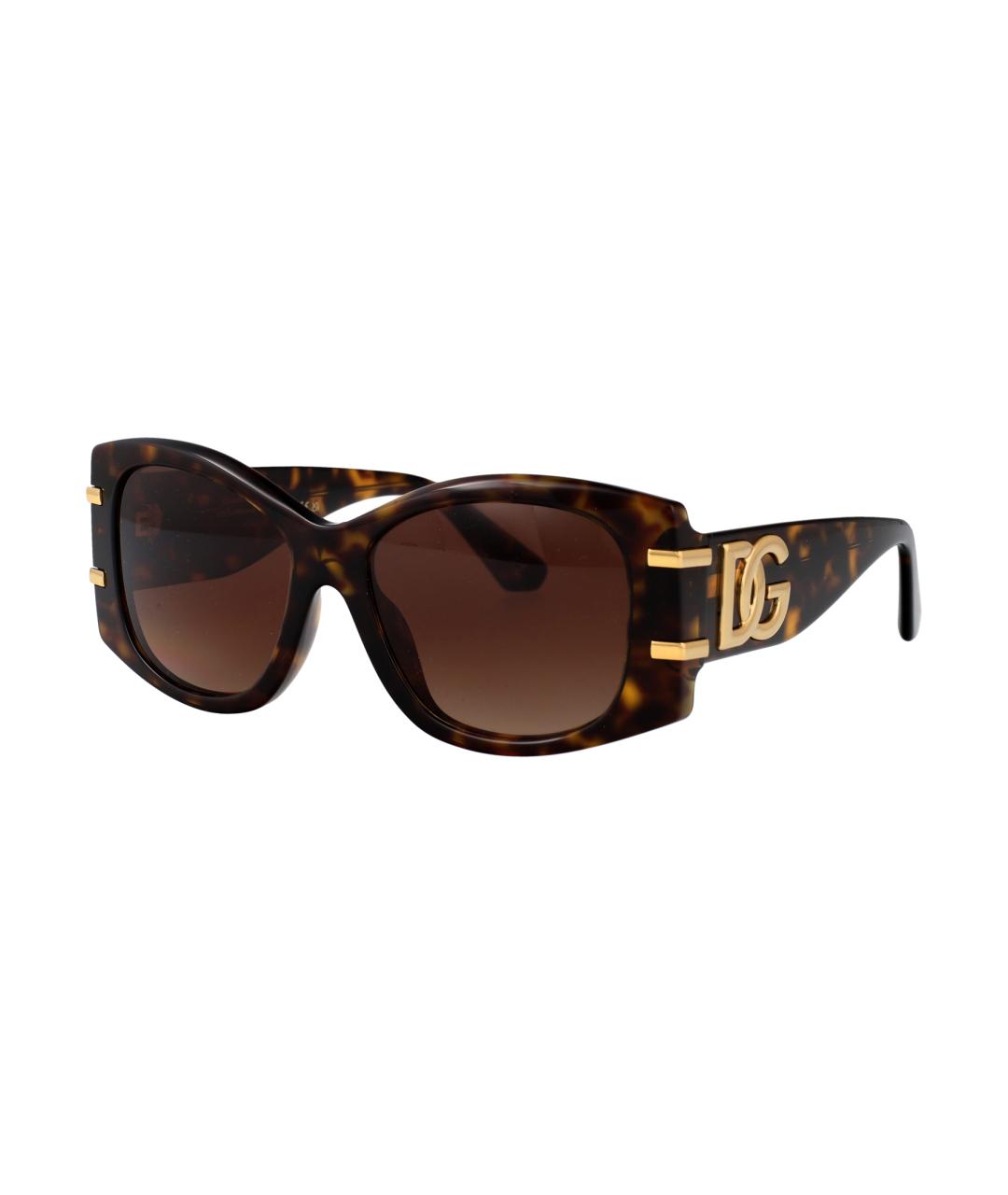 DOLCE&GABBANA Коричневые солнцезащитные очки, фото 2