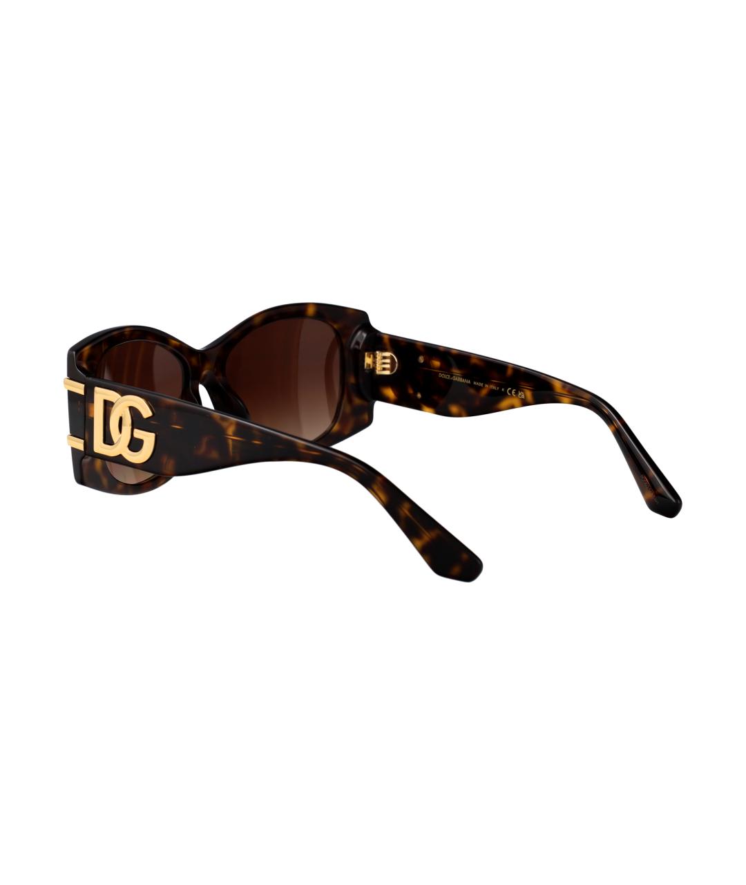 DOLCE&GABBANA Коричневые солнцезащитные очки, фото 4