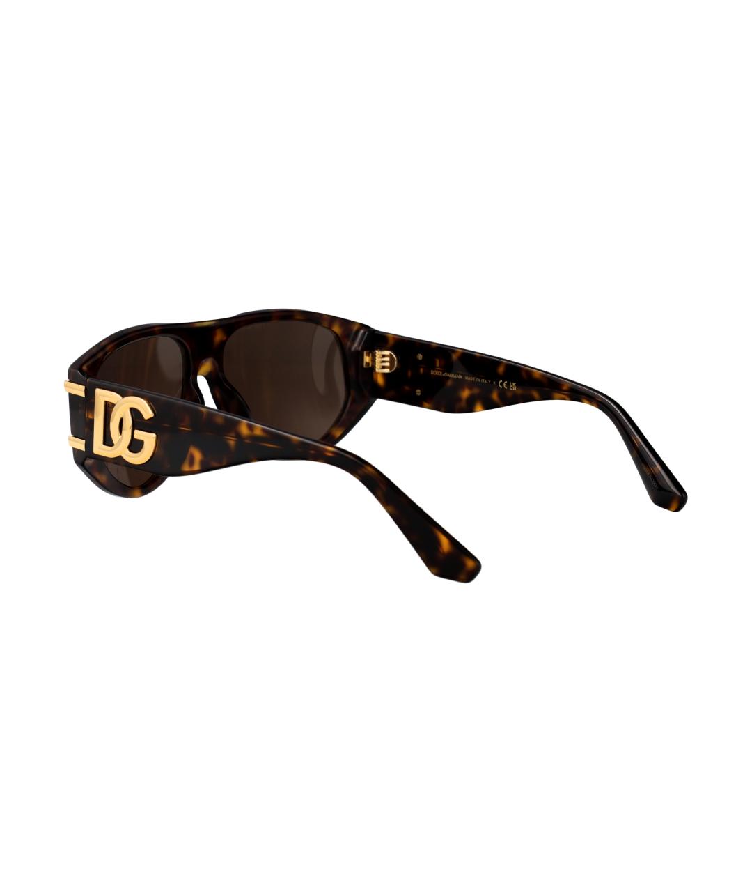 DOLCE&GABBANA Коричневые солнцезащитные очки, фото 4