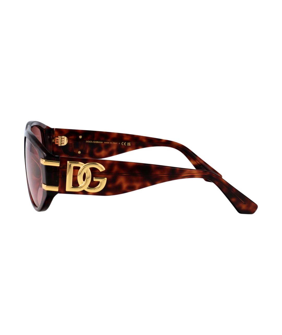 DOLCE&GABBANA Коричневые солнцезащитные очки, фото 3