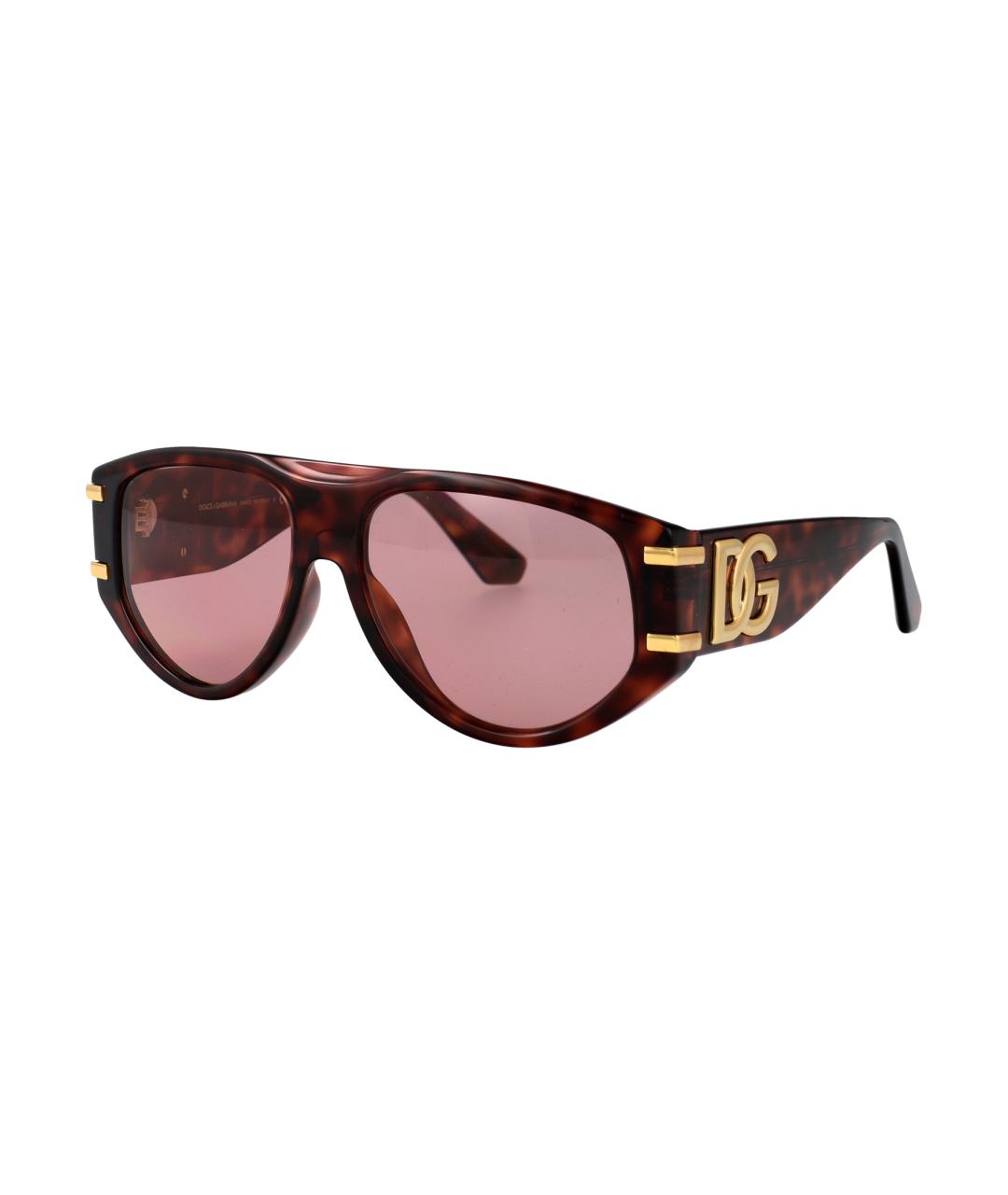 DOLCE&GABBANA Коричневые солнцезащитные очки, фото 2