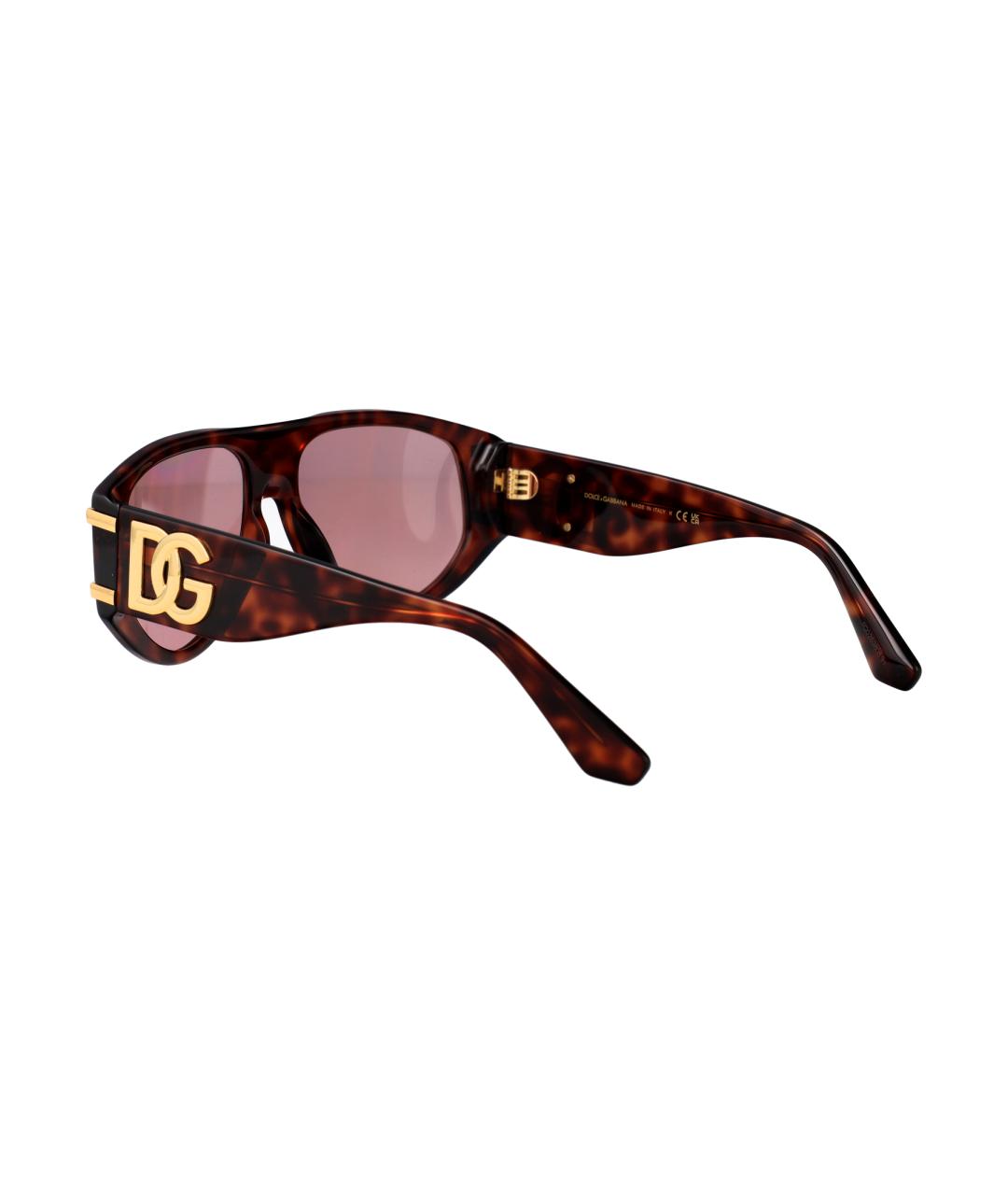 DOLCE&GABBANA Коричневые солнцезащитные очки, фото 4