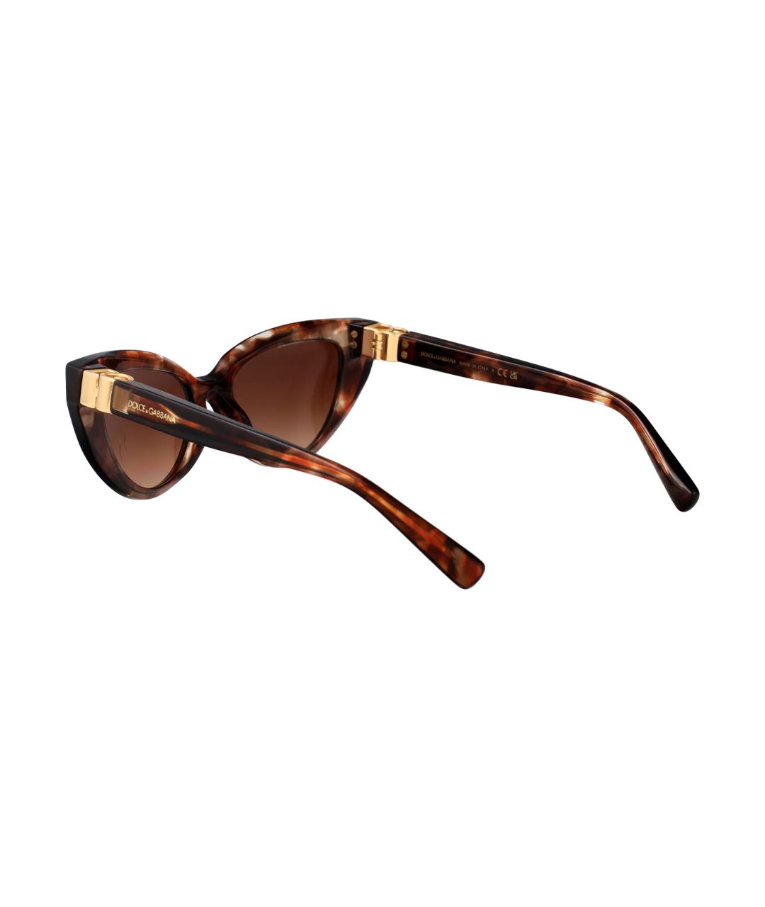 DOLCE&GABBANA Коричневые солнцезащитные очки, фото 4