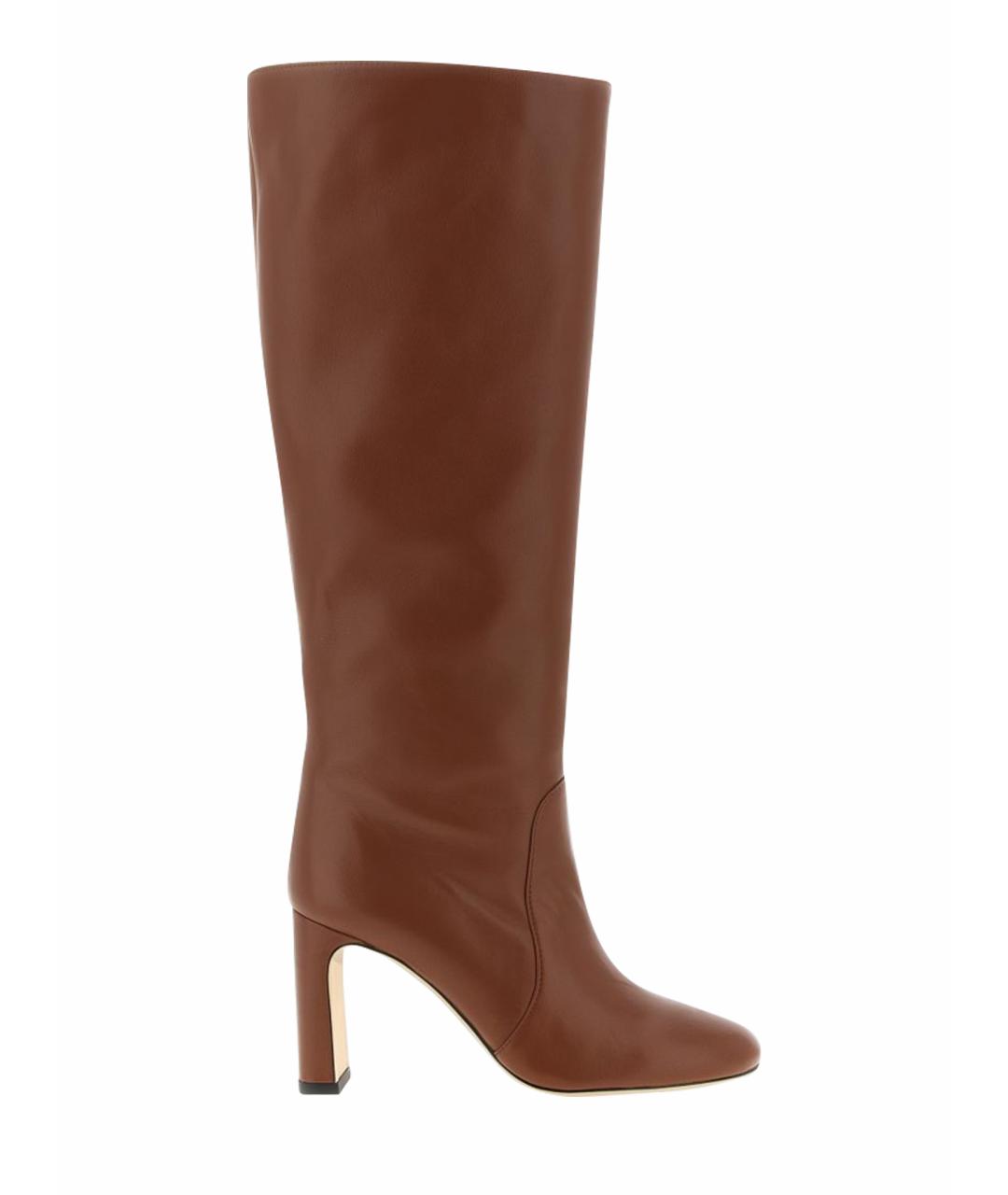 STUART WEITZMAN Коричневые кожаные сапоги, фото 1