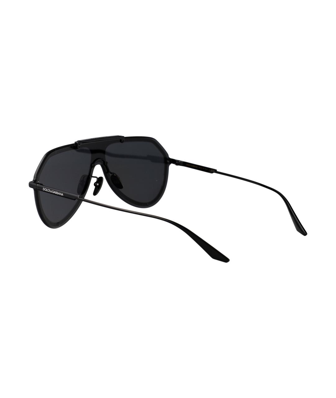 DOLCE&GABBANA Черные металлические солнцезащитные очки, фото 4