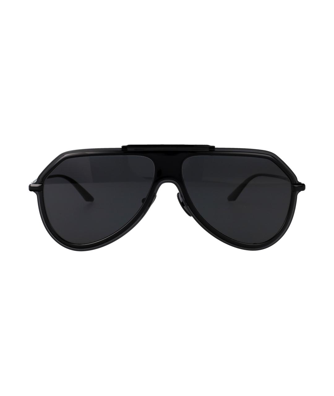 DOLCE&GABBANA Черные металлические солнцезащитные очки, фото 1