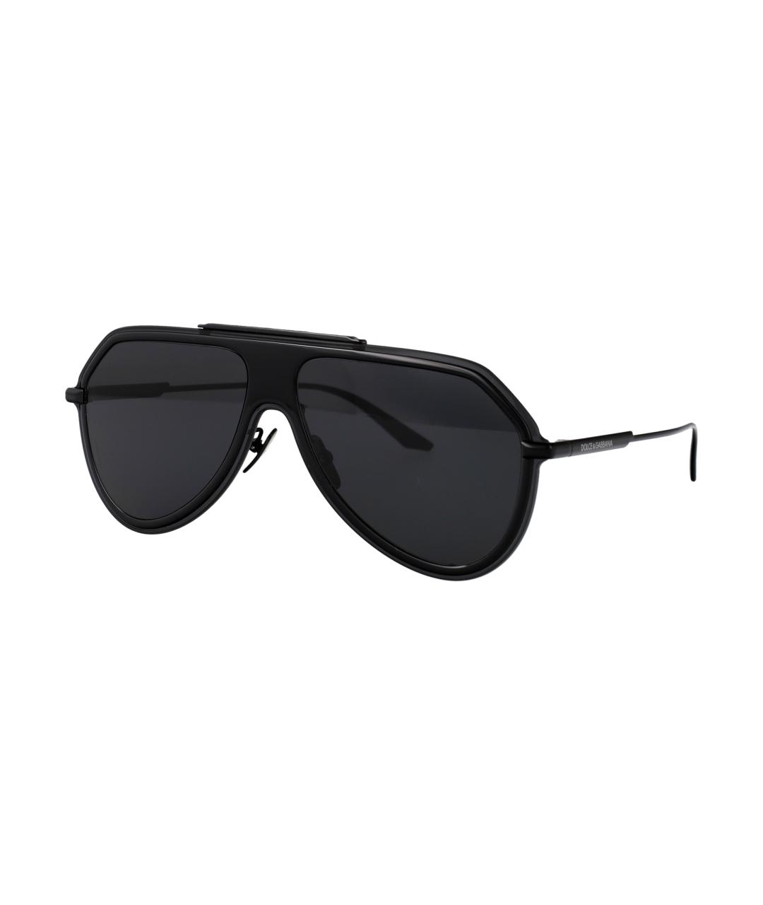 DOLCE&GABBANA Черные металлические солнцезащитные очки, фото 2
