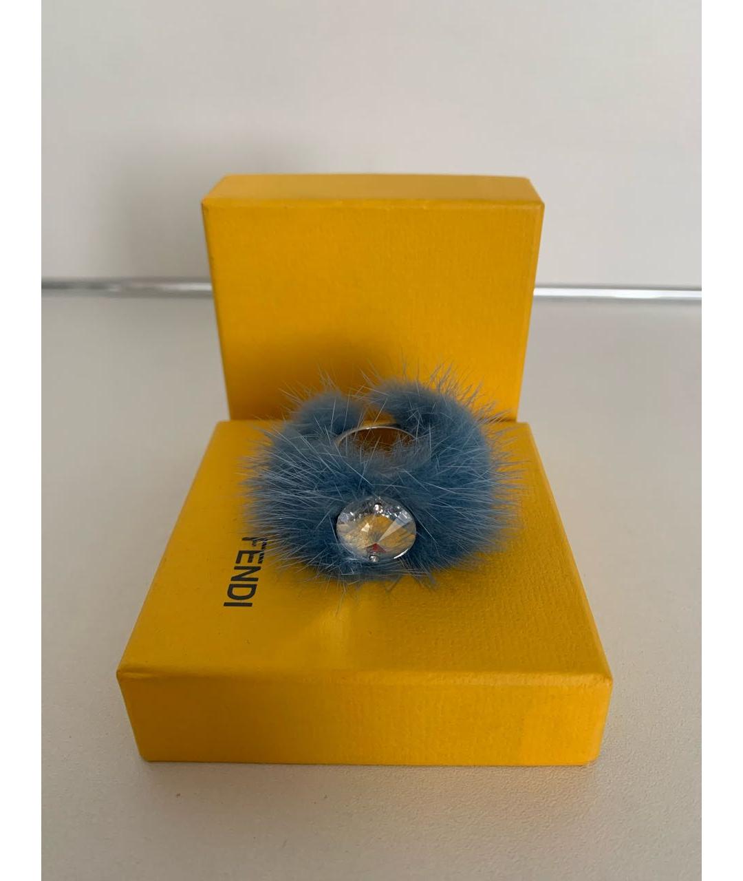 FENDI Серебряное металлическое кольцо, фото 2