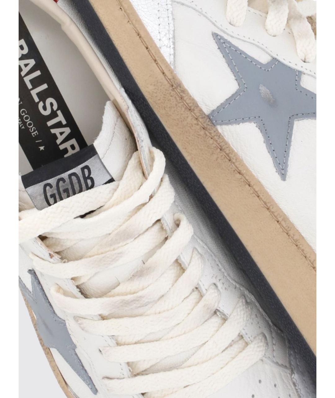 GOLDEN GOOSE DELUXE BRAND Белые кожаные низкие кроссовки / кеды, фото 4