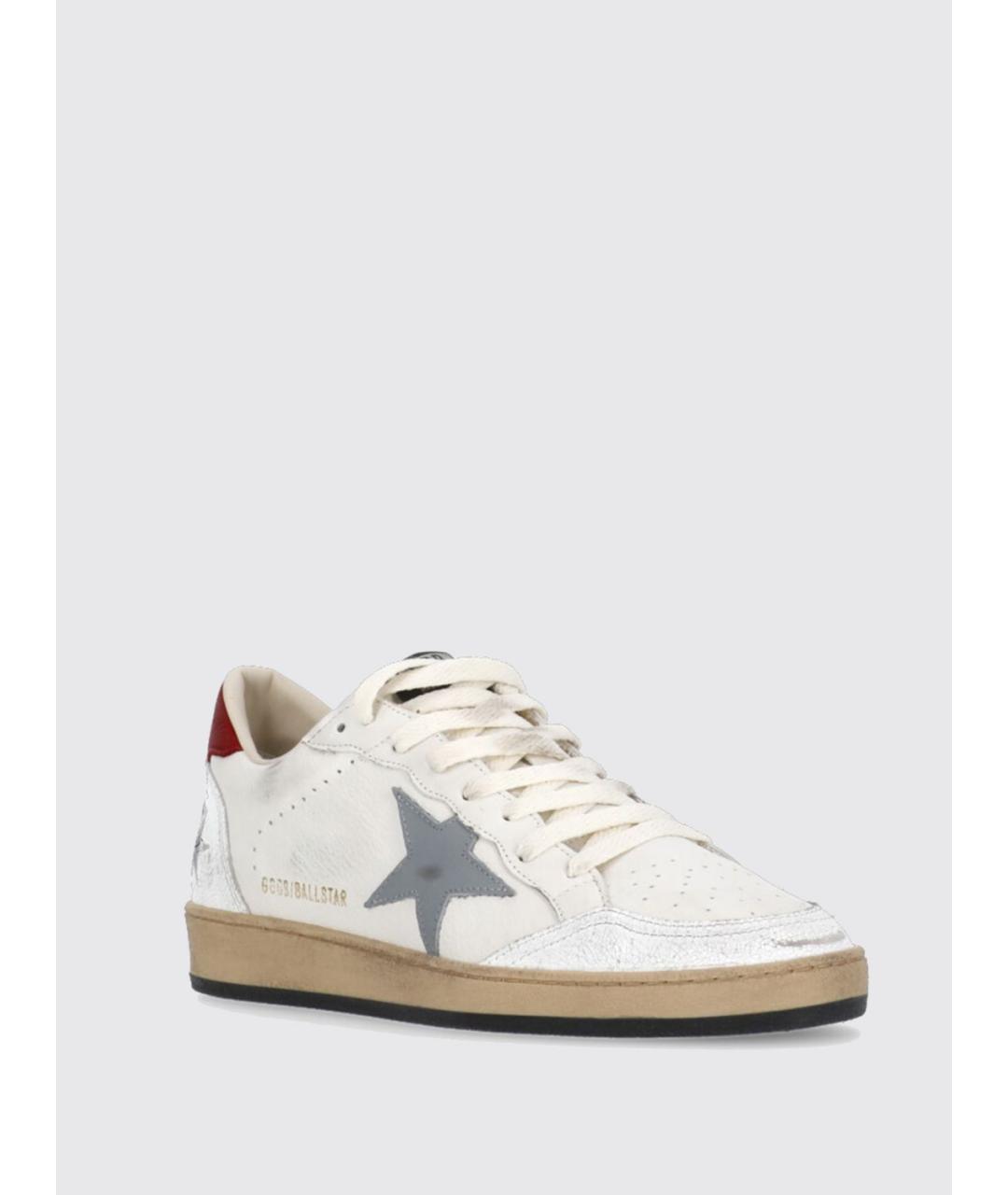 GOLDEN GOOSE DELUXE BRAND Белые кожаные низкие кроссовки / кеды, фото 2