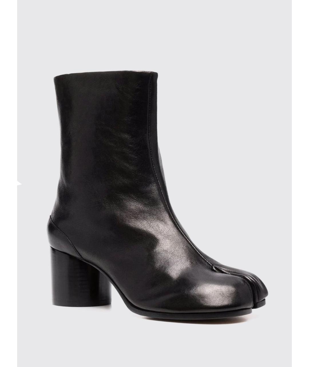 MAISON MARGIELA Черные кожаные ботильоны, фото 2