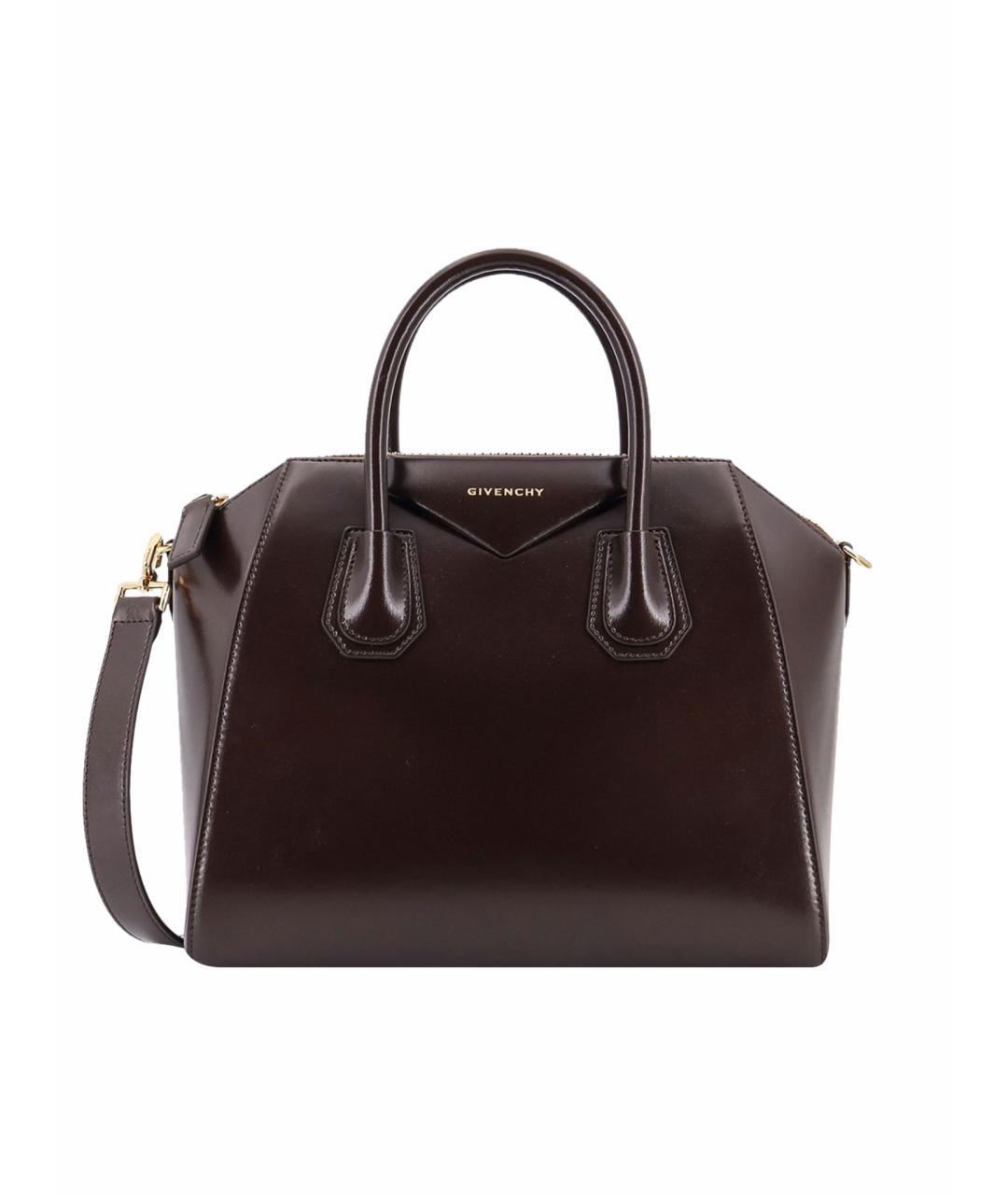 GIVENCHY Коричневая кожаная сумка с короткими ручками, фото 1