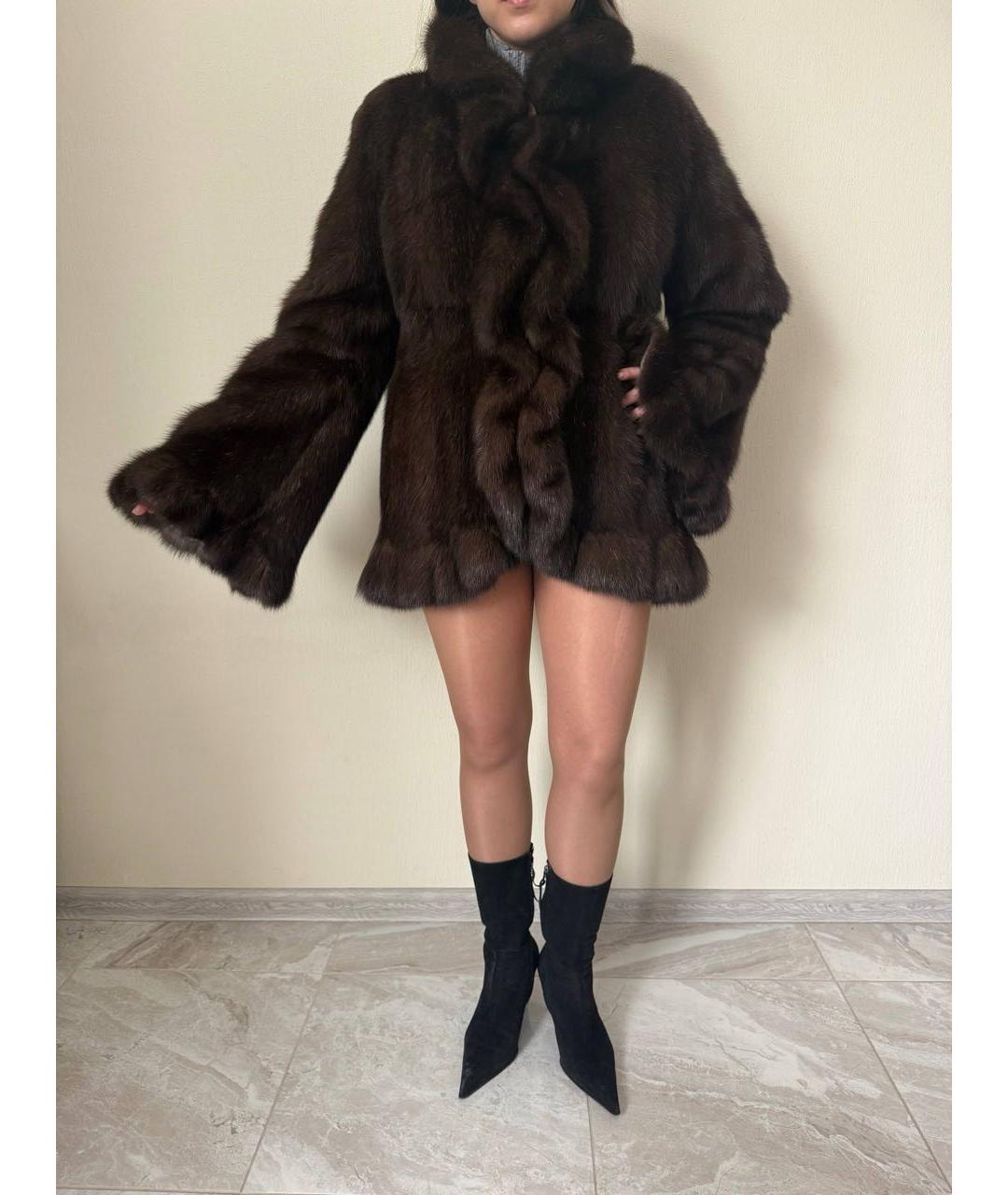MALA MATI Коричневая меховая шуба, фото 6