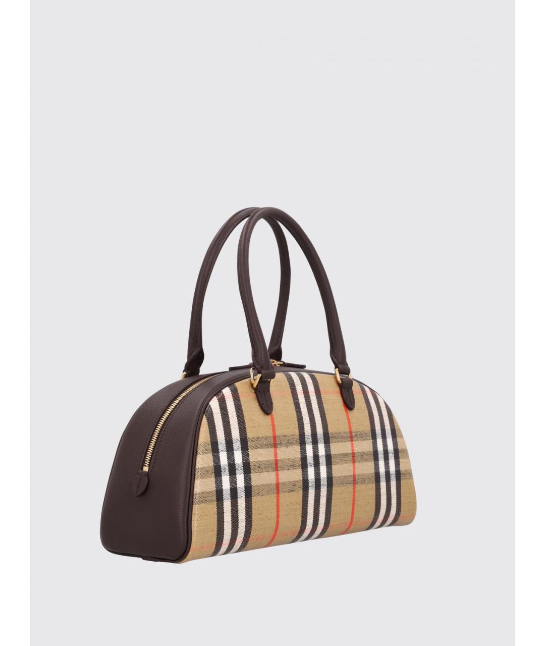 BURBERRY Бежевая хлопковая сумка через плечо, фото 2