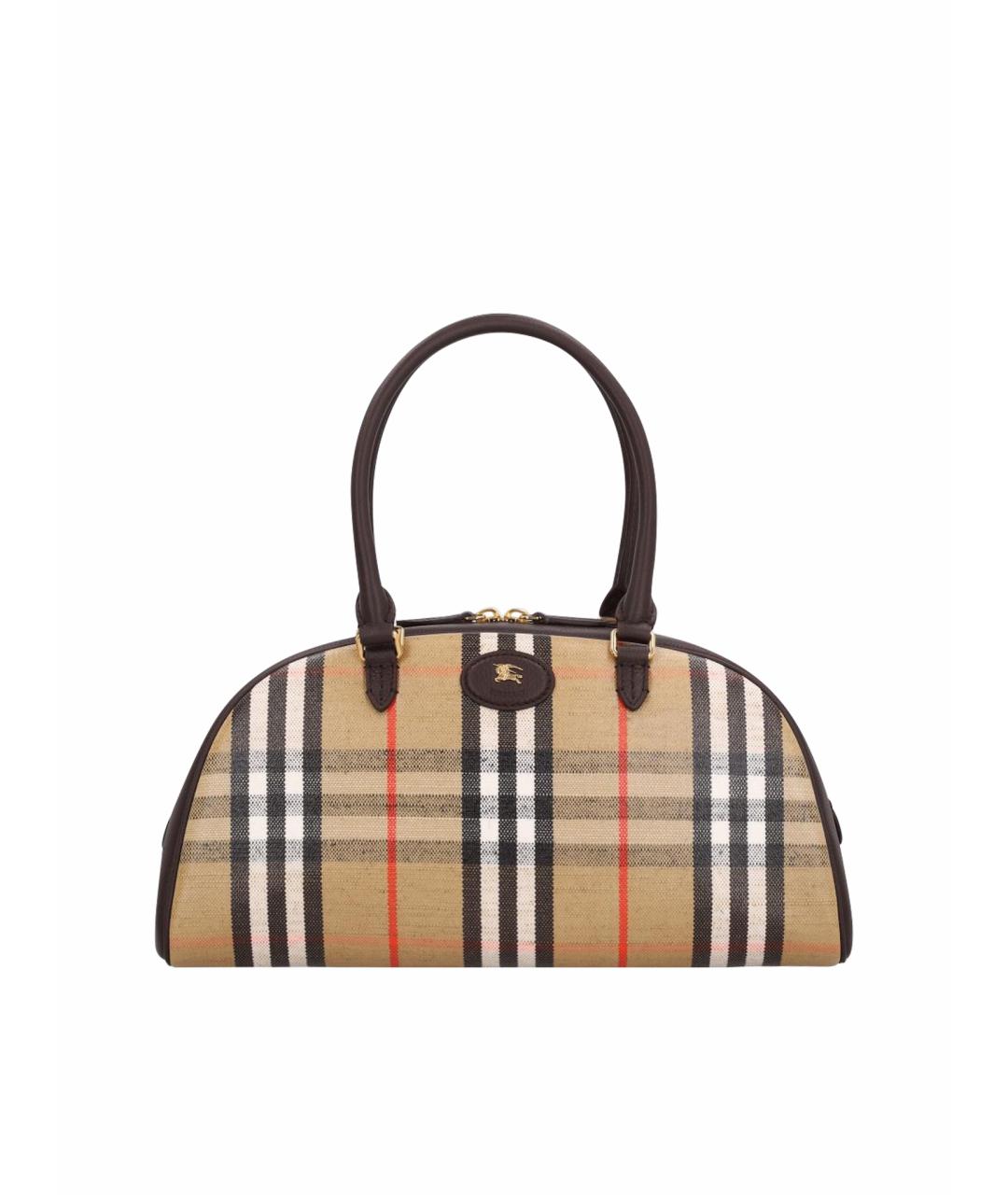 BURBERRY Бежевая хлопковая сумка через плечо, фото 1