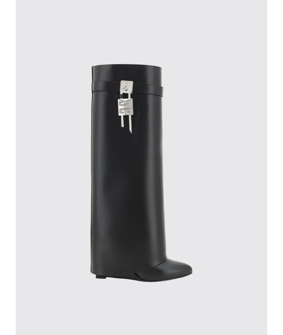GIVENCHY Черные кожаные сапоги, фото 2