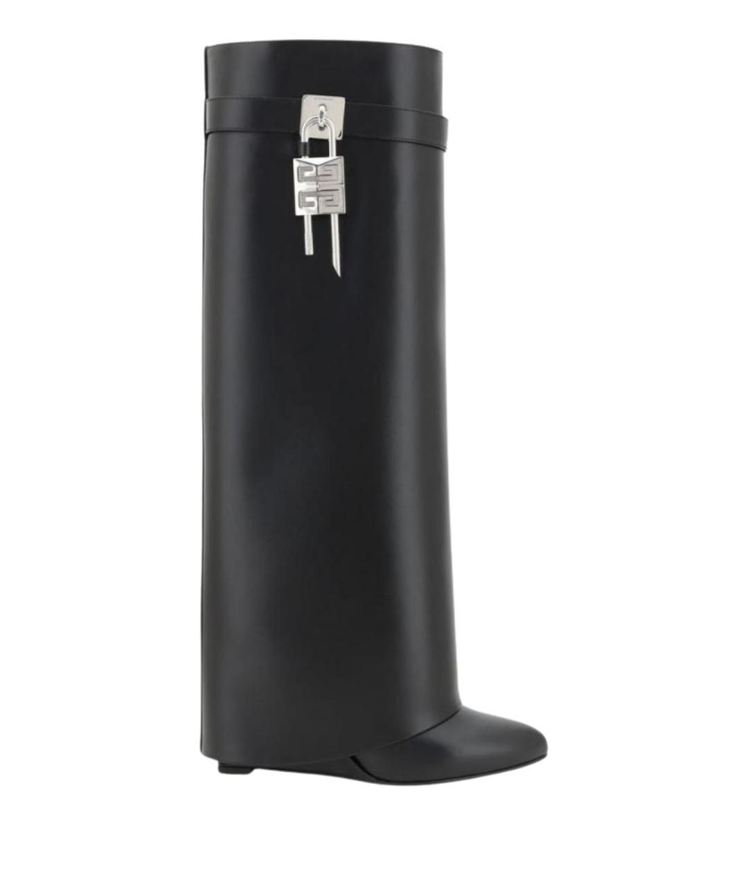GIVENCHY Черные кожаные сапоги, фото 1