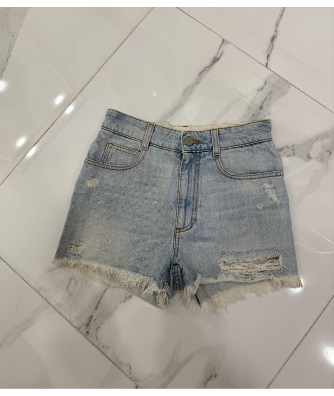 STELLA MCCARTNEY Голубые деним шорты, фото 3
